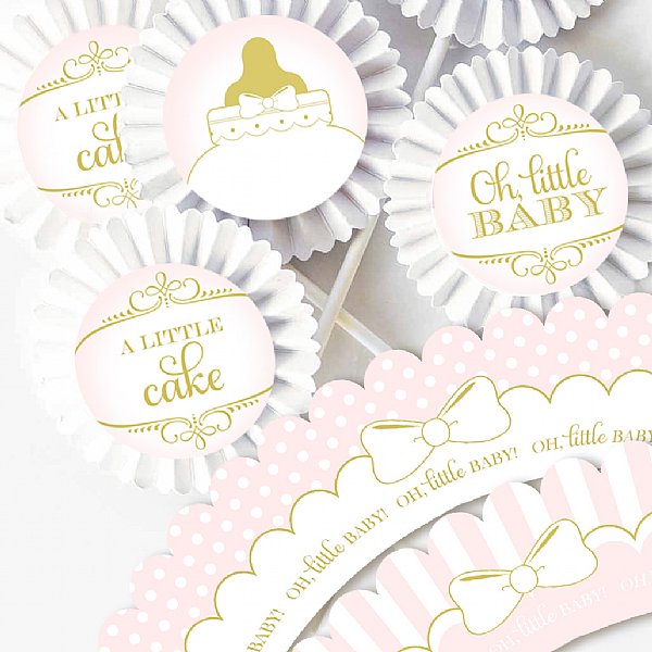 Baby Bottle Cupcake Kit (Pink)