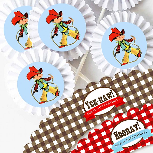 Buckaroo Cowboy Cupcake Kit