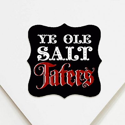 Buccaneer Pirate "Salt Taters" Luxe Stickers