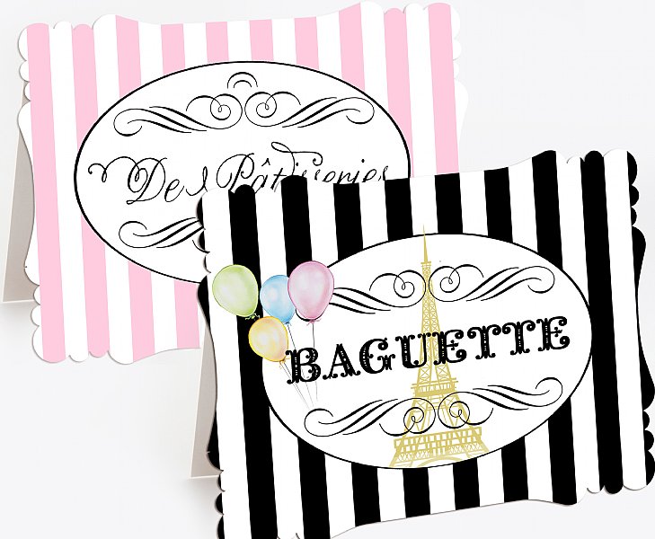 Paris Buffet & Party Signs