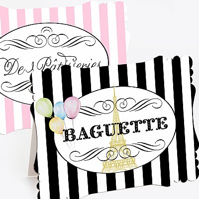 Paris Buffet & Party Signs