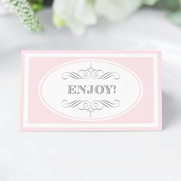 Pram Cameo Pink Buffet & Party Signs