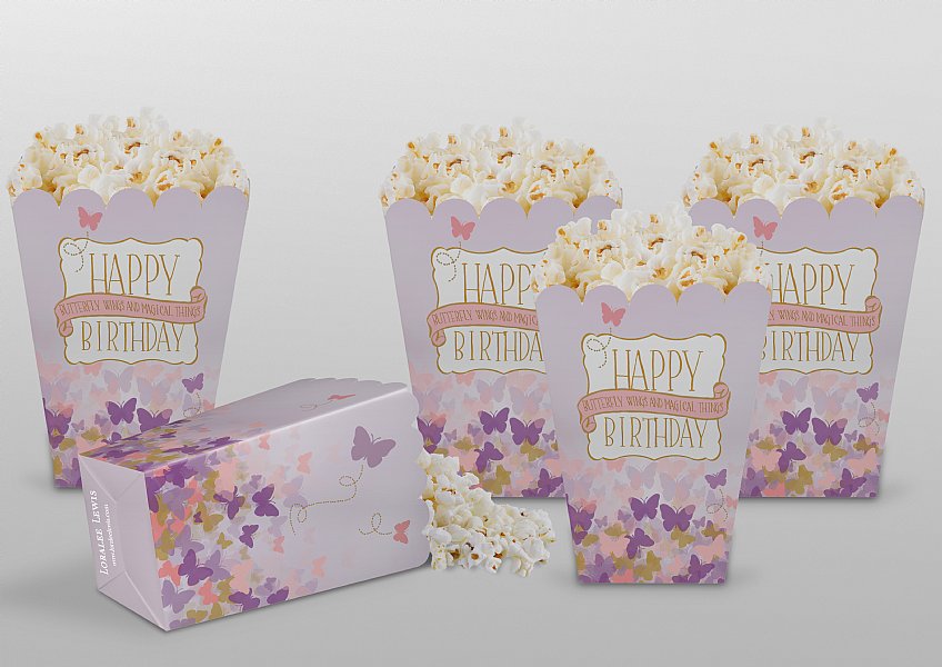 Butterfly Popcorn Boxes