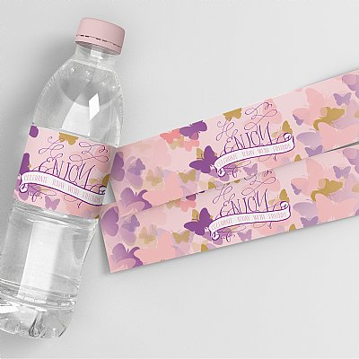 Butterfly Wings Water Bottle Labels