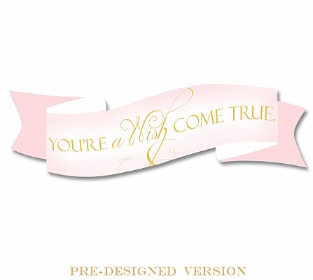 Make A Wish 9" Scroll Cake Banner