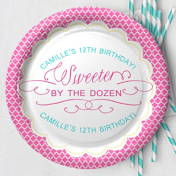 Sweeter by the Dozen Paper Dessert Plates (Cakery Collection)