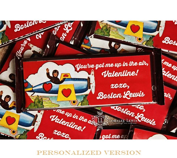 Up in the Air Candy Bar Labels