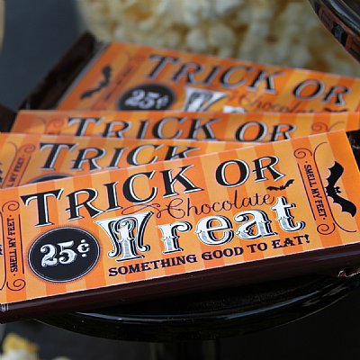 Frighteningly Fun Candy Bar Labels