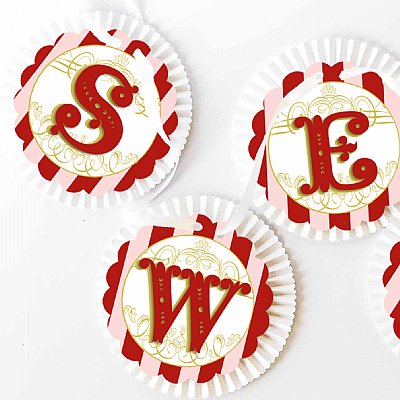 Candy Stripe Rosette Banner