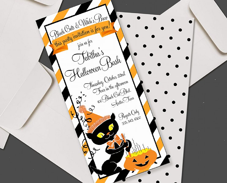 Confetti Cat Invitation