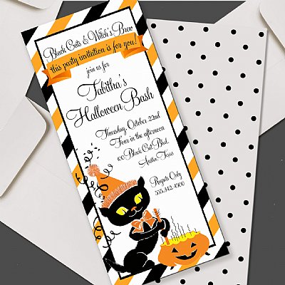 Confetti Cat Invitation