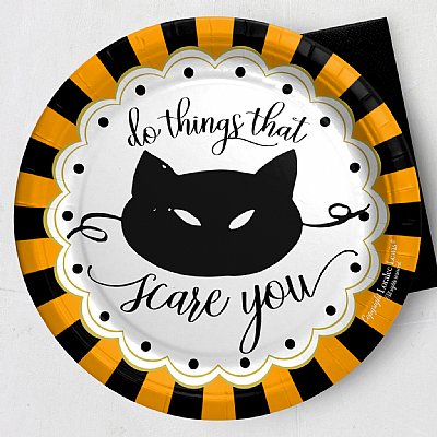 Halloween Cat Mask Paper Plates