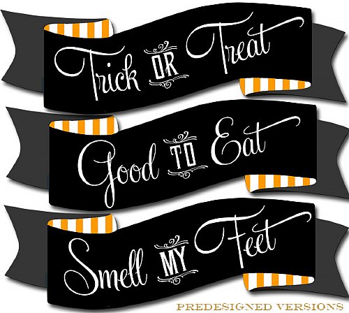 4 Trick or Treat - Smell My Feet Party Banners