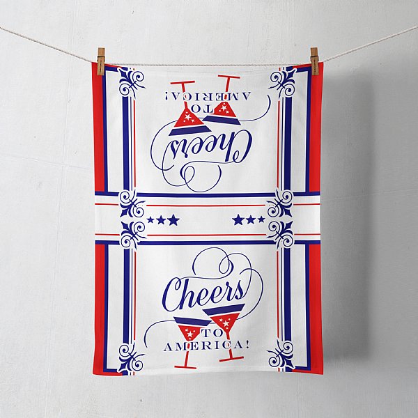 Cheers to America Tea Towel