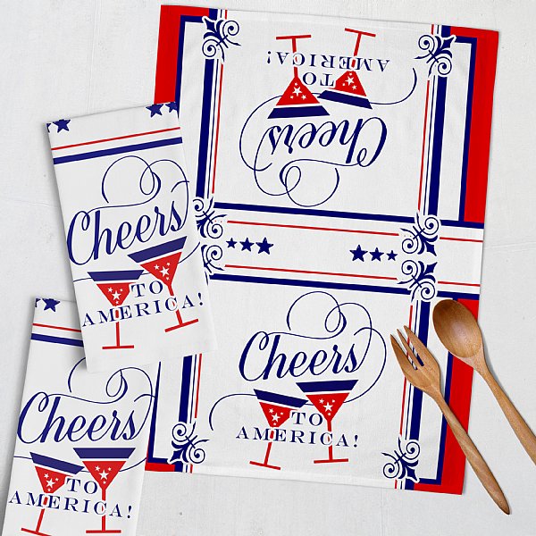 Cheers to America Tea Towel