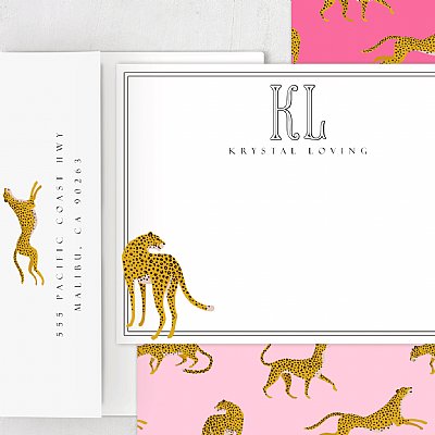 Leopard Stationery Set (Pink)