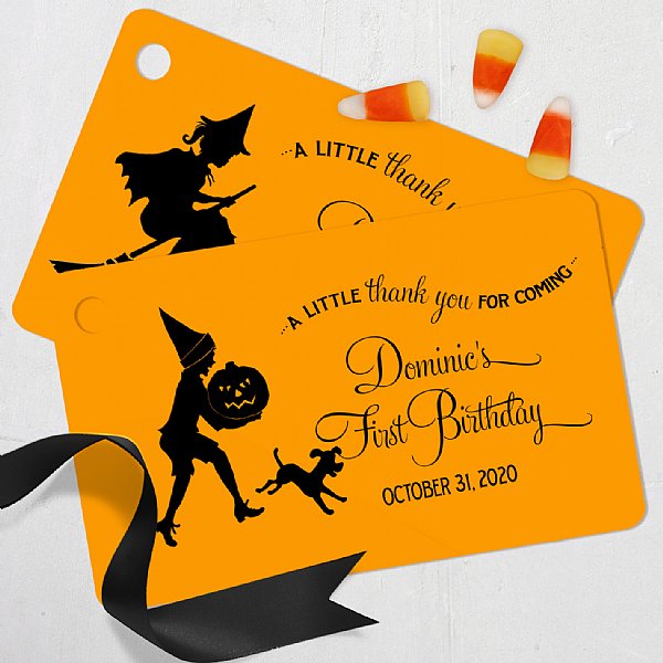 Children's Silhouette Halloween Favor Tags