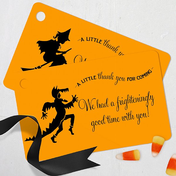 Children's Silhouette Halloween Favor Tags