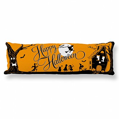 Children's Silhouette Happy Halloween Bolster Pillow