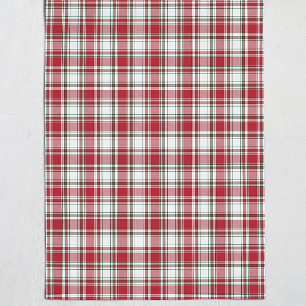 Red Holiday Tartan Tablecloth