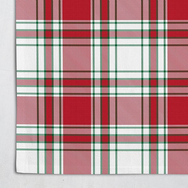 Red Holiday Tartan Tablecloth