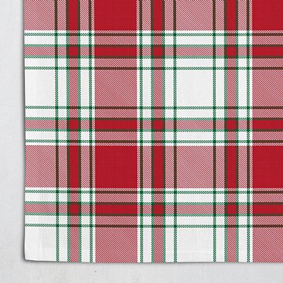 Red Holiday Tartan Tablecloth