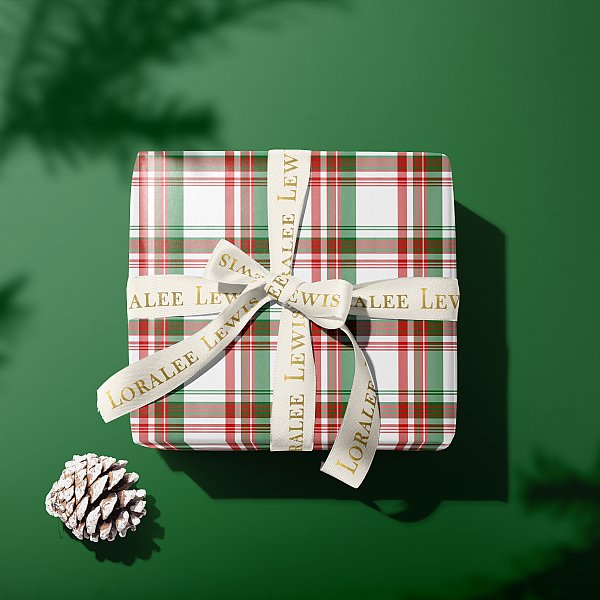 Christmas Simple Plaid Gift Wrap