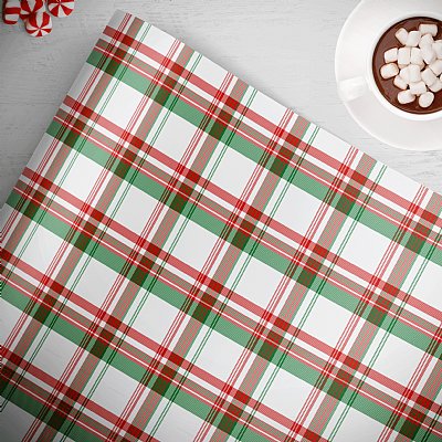 Christmas Simple Plaid Gift Wrap