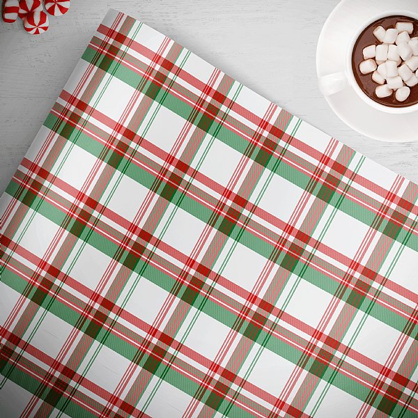 Christmas Simple Plaid Gift Wrap