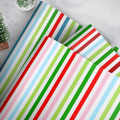 Christmas Stripe Collection Gift Wrap 