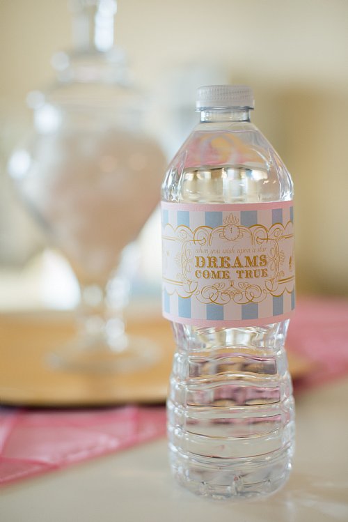 Cinderella Water Bottle Labels