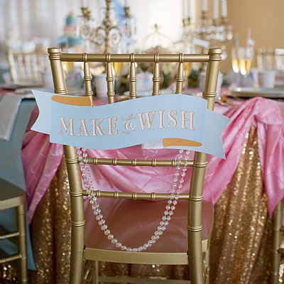 Cinderella Chair Back Scroll Signs (Six)