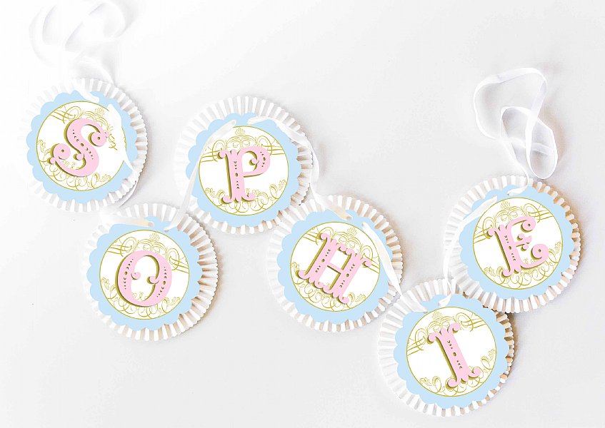 Cinderella Rosette Banner