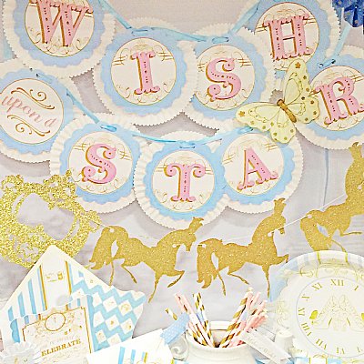 Cinderella Gold Glitter Garland