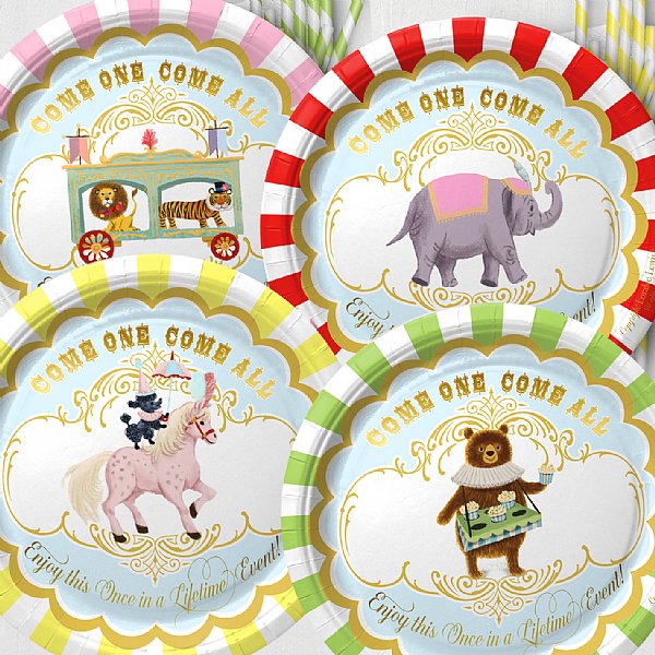 Circus Paper Dinner Plates 