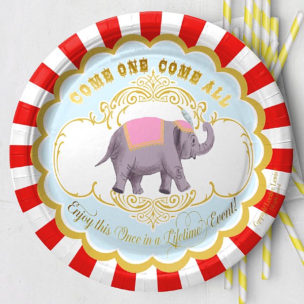 Circus Paper Dinner Plates 