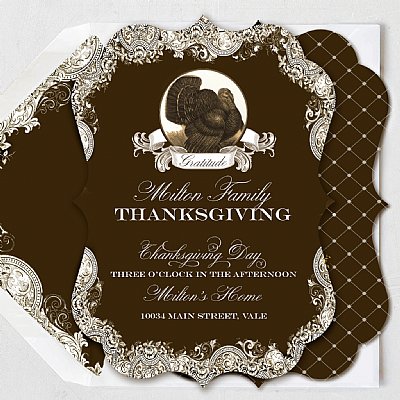 Traditional Thanksgiving Invitation