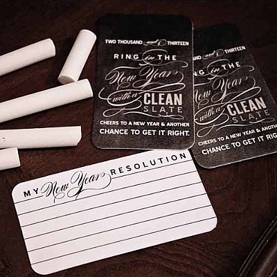 Clean Slate New Year Resolution Cards