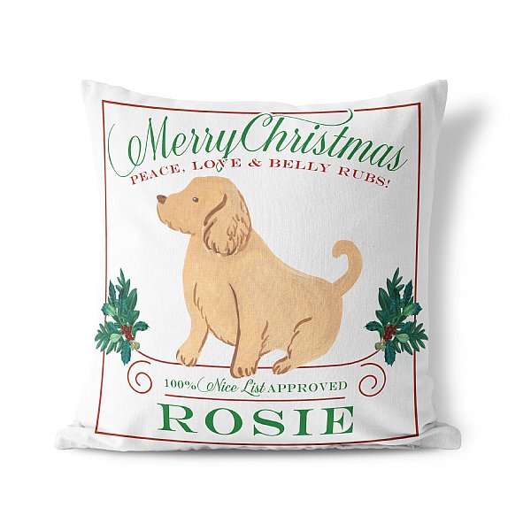Personalized Christmas Dog Pillow