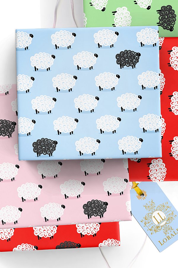 Counting Sheep Gift Wrap 