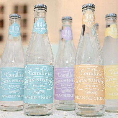 Country Club Glass Bottle Labels