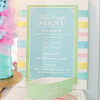 Country Club Large 11x17 Menu