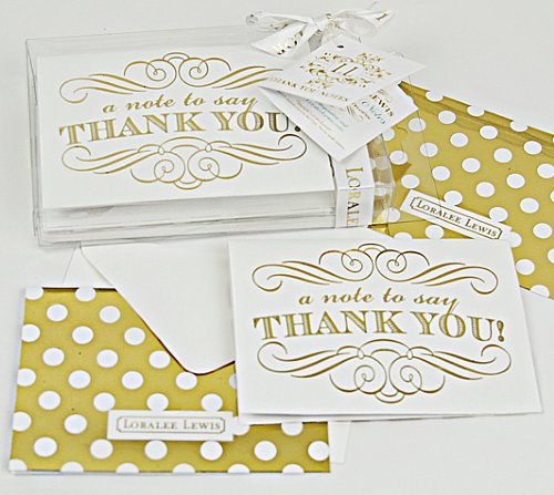 Gold Crown Foil Thank You Notes