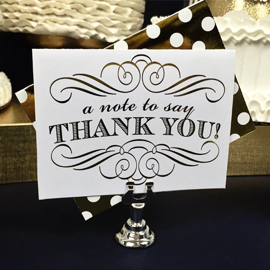 Gold Crown Foil Thank You Notes