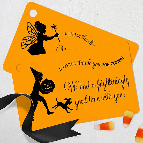 Children's Silhouette Halloween Favor Tags