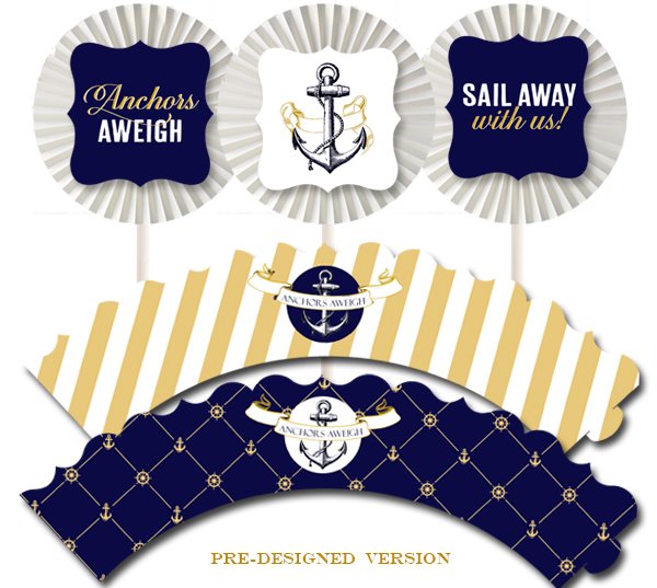 Anchors Aweigh Cupcake Kit