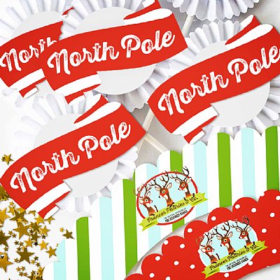 Retro Reindeer Collection North Pole Cupcake Kit