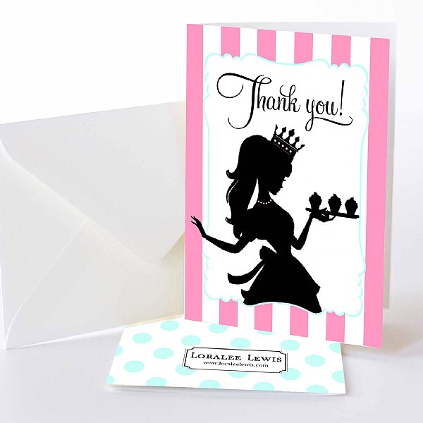 Cupcake Queen Thank You Notes