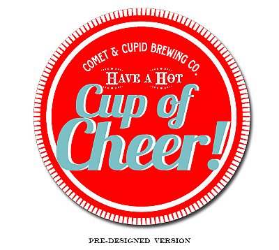 Reindeer Games Cup of Cheer Stickers