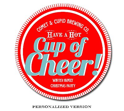 Reindeer Games Cup of Cheer Stickers